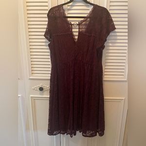 Torrid red lace dress